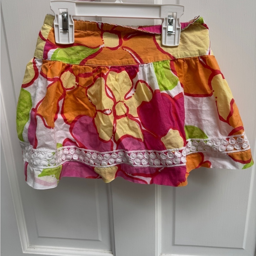 Lilly Pulitzer 3T Girls Multicolor Floral Ruffled Flowy Summer Skirt - Picture 4 of 5